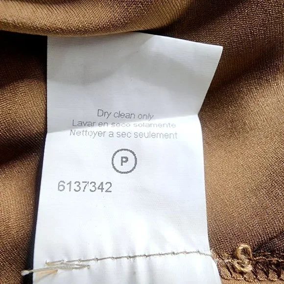 Cynthia Steffe Silk Blend Hook Front Top Brown Copper Sleeveless Tie Sides - Picture 8 of 8